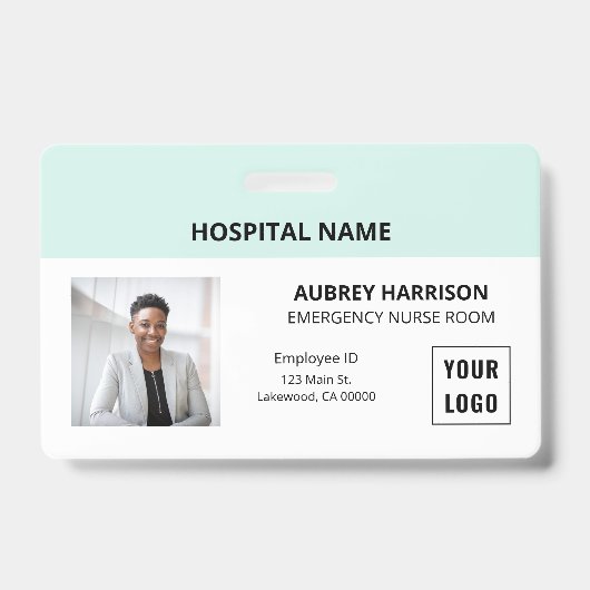 Badge ID photo Médicale simple essentiel (Avant)