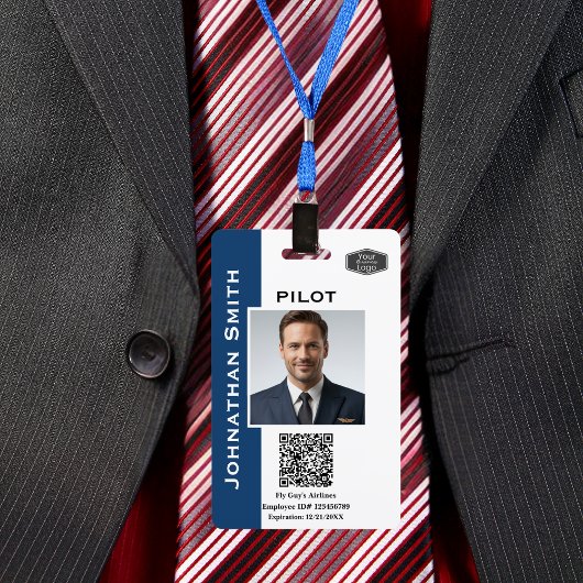 Badge ID photo Numéro de sécurité de la compagnie Code Q
