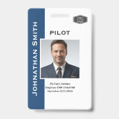 Badge ID photo Numéro de sécurité de la compagnie Code Q (Avant)