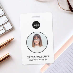 Badge ID photo personnalisée de l'employé personnalisé