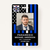 Badge ID photo personnalisée Médicale d'urgence paramétr (Devant)