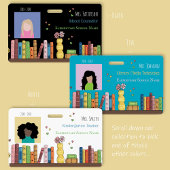 Badge ID photo pour enseignant de maternelle blanc