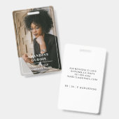 Badge ID photo professionnel moderne (Avant & arrière)