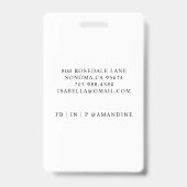 Badge ID photo professionnel moderne (Arrière)