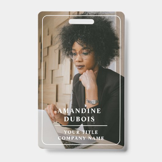 Badge ID photo professionnel moderne (Avant)