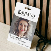 Badge ID photo professionnel moderne et branché