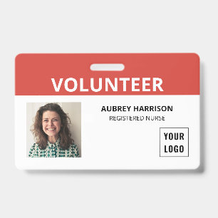 Badge ID photo simple bénévole