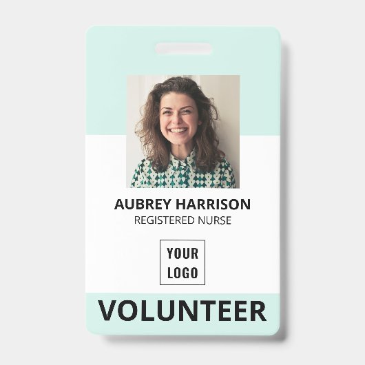 Badge ID photo simple de Bénévole (Avant)