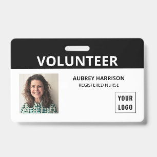 Badge ID photo simple pour les bénévoles