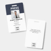 Badge ID photo simple pression (Avant & arrière)