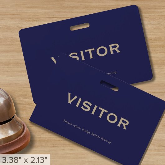 Badge ID visiteur professionnel