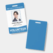 Badge ID volontaire moderne (Front & Back)