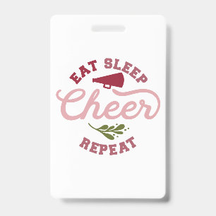 Badge Idées de meneuses de pom-pom girls Manger Dormir A
