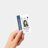 Badge Identifiant bleu de l'employé certifié par l'entre (Manuel / portable)