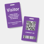 Badge Identifiant de carte de visiteur (Avant & arrière)