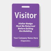 Badge Identifiant de carte de visiteur (Avant)