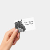 Badge Identifiant de cheval équestre noir et blanc (Manuel / portable)