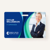 Badge Identifiant de la société et Logo Conception color (Devant)