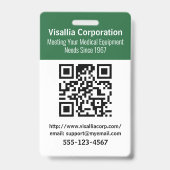 Badge Identifiant de l'employé (Arrière)
