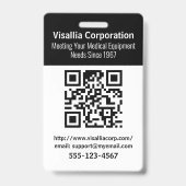 Badge Identifiant de l'employé (Arrière)
