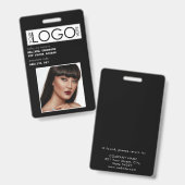 Badge Identifiant de l'employé - Photo de l'entreprise (Front & Back)