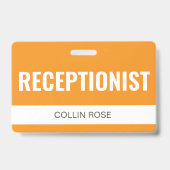 Badge Identifiant de l'employé réceptionniste de l'hôtel (Avant)