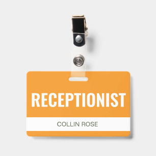Badge Identifiant de l'employé réceptionniste de l'hôtel
