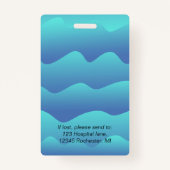 Badge Identifiant de l'entreprise Logo de l'employé Nom  (Dos)