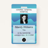 Badge Identifiant de l'entreprise Logo de l'employé Nom  (Devant)