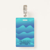 Badge Identifiant de l'entreprise Logo de l'employé Nom  (Dos avec clip)