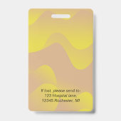 Badge Identifiant de l'entreprise Logo de l'employé Nom (Arrière)