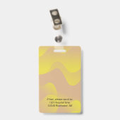 Badge Identifiant de l'entreprise Logo de l'employé Nom (Arrière avec clip)