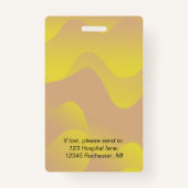 Badge Identifiant de l'entreprise Logo de l'employé Nom  (Dos)