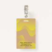 Badge Identifiant de l'entreprise Logo de l'employé Nom  (Dos avec clip)