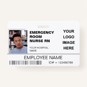 Badge Identifiant de l'hôpital photo personnalisé avec l