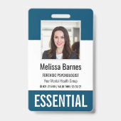 Badge Identifiant de sécurité de photo pour employés ess (Avant)