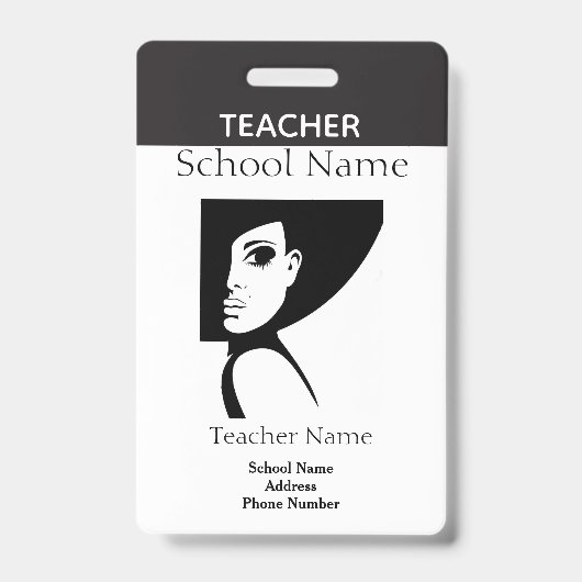 Badge Identifiant d'enseignant (Avant)