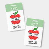 Badge Identifiant d'enseignant Apple enseignant ou carte (Avant & arrière)