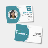 Badge Identifiant du logo de l'employé personnalisé (Avant & arrière)