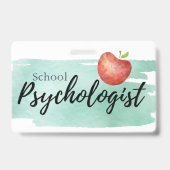 Badge Identifiant du psychologue de l'école (Arrière)