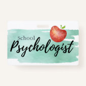 Badge Identifiant du psychologue de l'école (Dos)