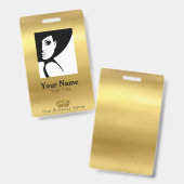 Badge Identifiant Or Employé (Avant & arrière)