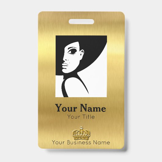 Badge Identifiant Or Employé (Avant)