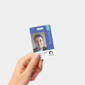 Badge Identifiant photo de sécurité bleu et Turquoise mo (Manuel / portable)