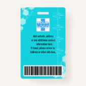 Badge Identifiant, photo et nom de l'employé de l'hôpita (Dos)