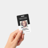 Badge Identifiant photo personnalisé avec code barre Bad (Handheld)