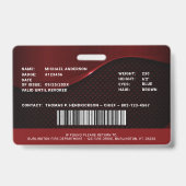 Badge Identifiant photo personnalisé de l'employé du pom (Back)