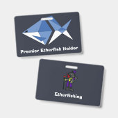 Badge Identifiant Premier Etherfisher (Avant & arrière)