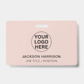 Badge Identifiant professionnel d'employé Logo de l'entr (Arrière)