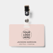 Badge Identifiant professionnel d'employé Logo de l'entr (Avant avec clip)